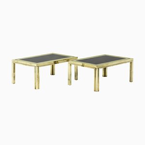 End Tables in Gilt Brass by Maison Iiwans, 1970s, Set of 2