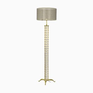 Tripod Floor Lamp in Gilt Bronze by Maison Baguès, 1970s