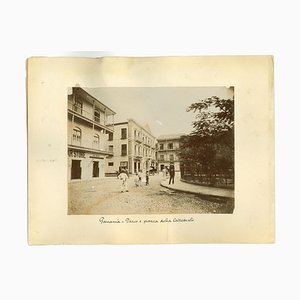 Sconosciuti, vedute antiche di Panama City, foto vintage, fine XIX secolo, set di 2