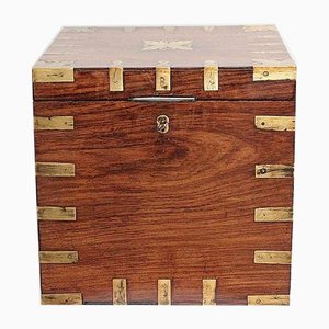Small Solid Indian Rosewood Chest, Late 19th Century