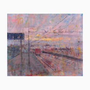 Renato Criscuolo, Train, Huile sur Toile