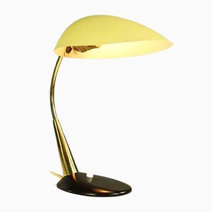 Vintage Brass Reading Table Lamp in Yellow & Black from Cosack, 1950s