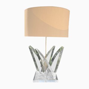 Plexi und Messing Lampe von Hivo Van