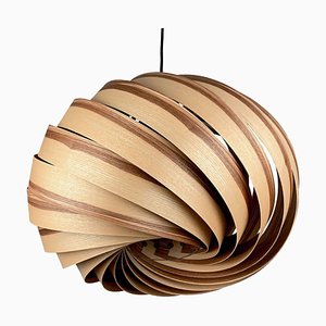 Quiescenta Olive Ash Wood Pendant Lamp by Gofurnit