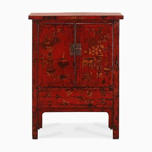 Mueble Shanxi en rojo y dorado