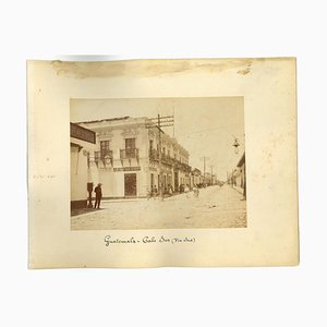 Vistas antiguas desconocidas de la ciudad de Guatemala, foto original, década de 1880