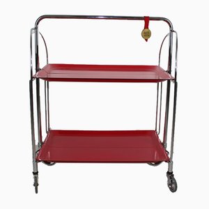 Mid-Century Dinette Foldable Serving Trolley from Bremshey Solingen, 1960s