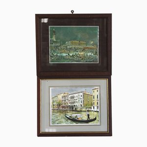 Stampe di Venezia con riflessi, anni '70, set di 2