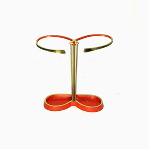 Porte-Parapluies Mid-Century en Laiton Peint, 1960s