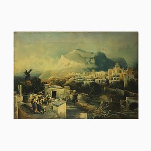 Capri, Posillipo School, Huile sur Toile