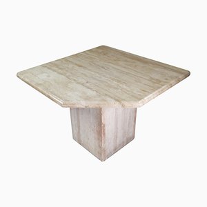 Post-Modern Travertine Side or Coffee Table, Italy, 1970s