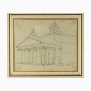 Giovanni Fontana, Pantheon, Original Drawing, Late 16th-Century