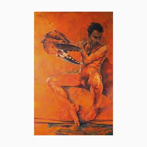 Clawman, Pintura al óleo figurativa contemporánea, 2015