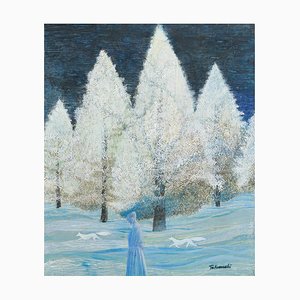 Miyuki Takanashi, Snow Fox, 2019, Tempera on Canvas