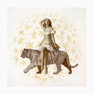 Deirdre Sullivan-Beeman, Tiger Girl, 2018, Tempera & Oil on Linen Panel, Framed