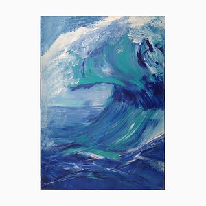 Brigitte Mathé, The Wave, 2018, Oil on Canvas