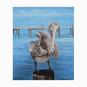 Fabienne Delord-Descourvières, Pelican, 2015, Oil on Canvas