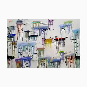 Gerard Pairé, 200828, 2020, Polymer & Spray Paint on Canvas