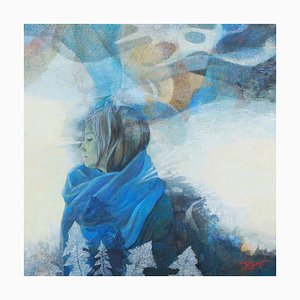 Miyuki Takanashi, Floating Memory, 2018, Mixed Media on Canvas