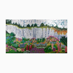 Corine Lescop, Jardin d'Eden, 2020, Oil & Mixed Media on Canvas