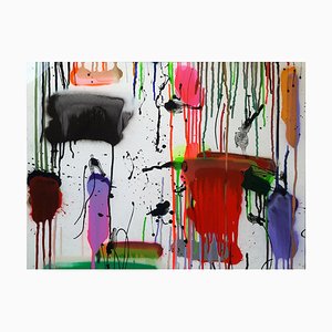 Gerard Pairé, 200822, 2020, Polymer & Spray Paint on Canvas