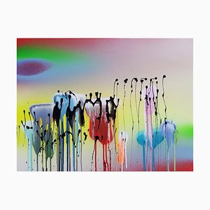 Gerard Pairé, 200925, 2020, Polymer & Spray Paint on Canvas