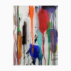 Gerard Pairé, 200914a, 2020, Polymer & Spray Paint on Canvas