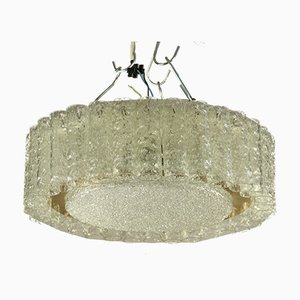 Vintage Tubular Glass Flush Mount Ceiling Lamp from Doria Leuchten, 1960s