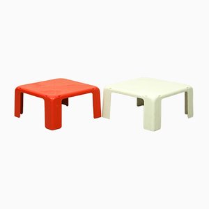 Italian Plastic Gatti Tables by Mario Bellini for B&B Italy / C & B, 1967, Set of 2