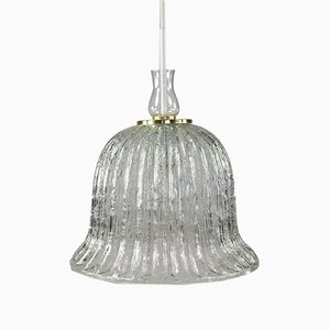 Lampe à Suspension Vintage en Forme de Cloche en Verre de Doria, 1960s