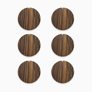 Medium Nelumbo Coasters by Andrea Gregoris for Lignis, Set of 6