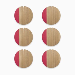 Medium Nelumbo Coasters by Andrea Gregoris for Lignis, Set of 6