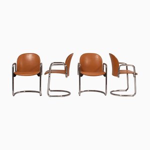 Dialogue Dining Chairs by Afra & Tobia Scarpa for B&B Italia, 1970s, Set of 4