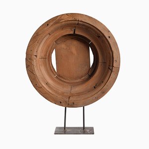 Wooden Wheel Sculpture