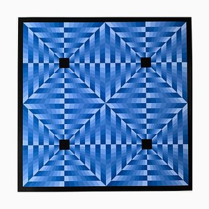 homenaje a Vasarely 6 azul 1972