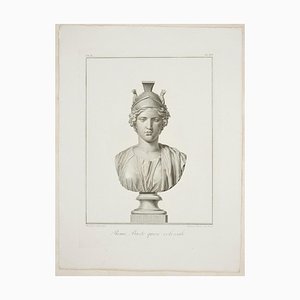 Alessandro Mochetti, Roma, Busto quasi colossale, Original Etching, 1821