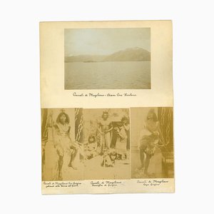 Sconosciuta Ancient Views of the Strait of Magellan, Original Vintage Photo, 1880s