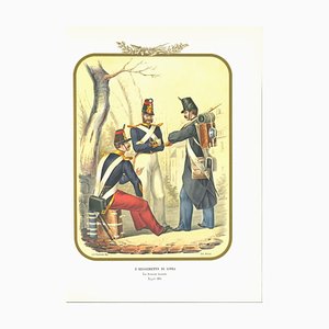 Antonio Zezon, III Line Regiment, Original Lithograph, 1853