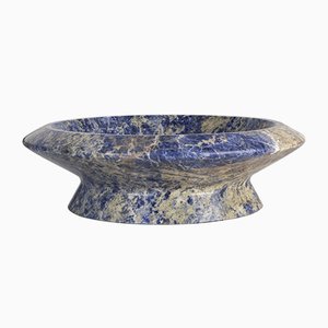 Amaltea Centerpiece in Blue Sodalite Marble by Ivan Colominas for Mmairo