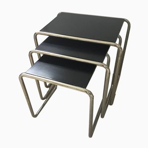 Bauhaus Side Nesting Tables by Marcel Breuer for Tecta, Set of 3