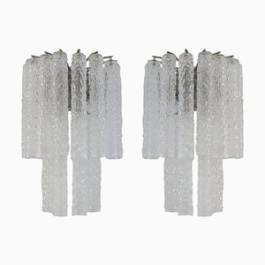 Italian Murano Glass Sconces from Venini, 1960s, Set of 2