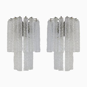 Italian Murano Glass Sconces from Venini, 1960s, Set of 2