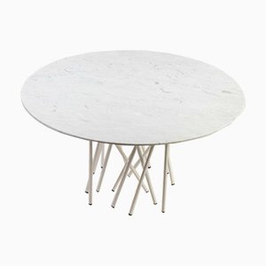 Metal & Carrara Marble Model Octopus Table by Marco Colombo for Arflex