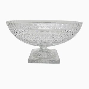 Art Deco Crystal Glass Fruit Bowl with Feet