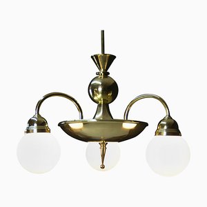 Lampadario Rondocubistic in ottone