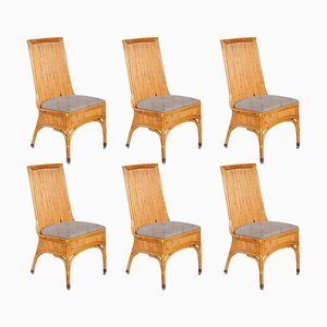 Dining Chairs in Style of Gabriella Crespi, Italy, 1970s, Set of 6