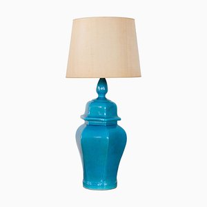 Blue Table Lamp, Italy, 1970s