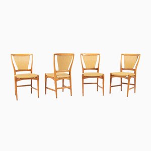 Maple Frame Chairs by David Rosen for Nordiska Kompaniet, 1960s, Set of 4