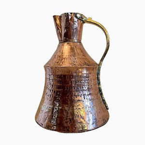 Antiker Arts & Crafts Kupfer und Messing Milchkrug