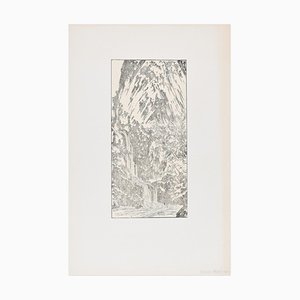 Shuko Yishi, Landscape, Woodcut Original, 19ème Siècle